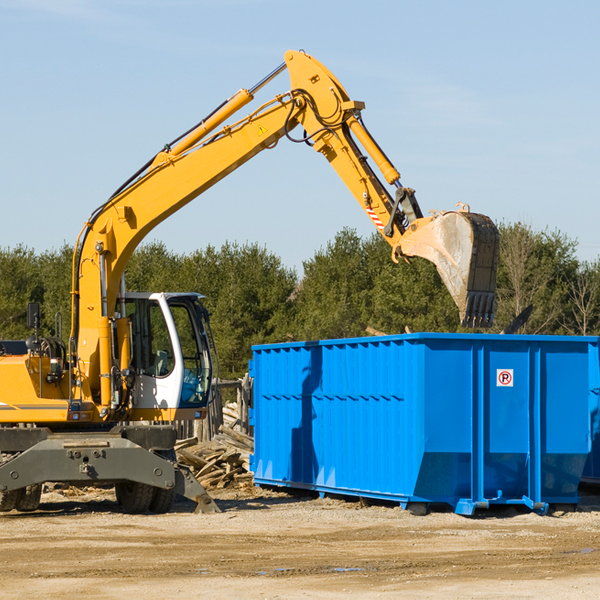 can i rent a residential dumpster for a construction project in New Burlington